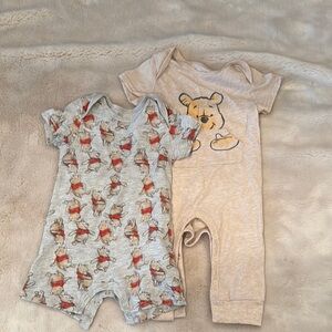 Disney Baby Winnie the Pooh One Piece Set - Gray and Cream
